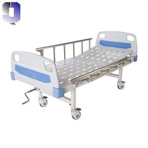 Tempat Tidur Rumah Sakit Anak JQ-A25 2 Engkol Manual Rangka Baja Double Shake untuk Perawatan Pasien Pasca Operasi - Product Image 5