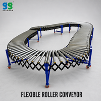 Convoyeur à rouleaux électrique extensible et flexible GOLDGUN avec contrôleur de vitesse pour le chargement et le déchargement de conteneurs et de camions de marchandises