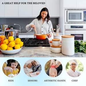 Abrelatas eléctrico Abrelatas de borde liso para personas mayores Automático con operación de un solo toque Adecuado para todos los tamaños de latas - Product Image 3