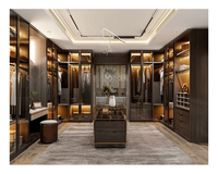 Armoire de chambre à coucher en bois couleur noyer amovible pour hôtel avec tiroir