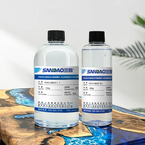 อีพ็อกซี่เรซิ่นสำหรับงานโรงงาน เงาสูง ไร้ฟองอากาศ กาวใสแบบหยดคริสตัล กาวอีพ็อกซี่ AB ความโปร่งใสสูง สำหรับงาน DIY ทำมือ งานศิลปะไม้ โต๊ะริเวอร์ - Product Image 2