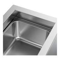 Vitrine réfrigérée commerciale à trois bacs, refroidissement statique, pour aliments froids, à vendre