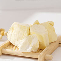 Chips de durian lyophilisées Monthong thaïlandais 100 % naturelles de qualité supérieure, collation de fruits saine sans sucre ajouté, durian FD