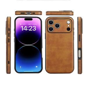 เคสหนังสุดหรูสำหรับ <span class=keywords><strong>iPhone</strong></span> 17 <span class=keywords><strong>PRO</strong></span> MAX 16 <span class=keywords><strong>Pro</strong></span> 16E 15 14 PLUS <span class=keywords><strong>13</strong></span> 12 11 XS XR x 7 8ฝาครอบปกป้องเลนส์โทรศัพท์มือถือ - Product Image 6
