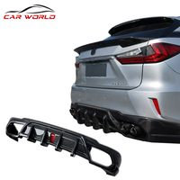 Diffuseur de pare-chocs arrière en fibre de carbone avec éclairage pour Lexus RX200t RX300 RX450h 2016-2017