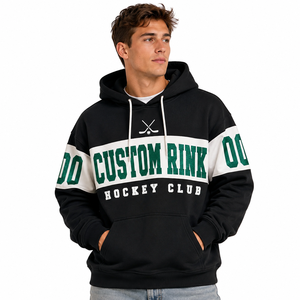 Sweat-shirt personnalisé style maillot de hockey avec numéro pailleté – Tenue de match - Product Image 2