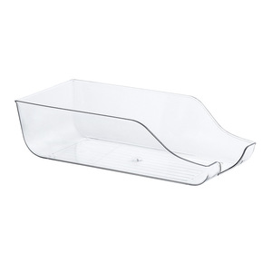 Transparent Pet <b>Plastic</b> Beverage Storage <b>Box</b> Rectangle <b>Large</b> Capacity Lightweight Fridge Organizer For Party Use - Product Image 5