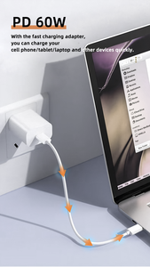 Kit de câbles USB 6-en-1 OEM ODM 60W, câble USB-C vers USB-C avec convertisseur Micro USB et Lightning, multifonctionnel et facile à ranger pour les voyages - Product Image 4