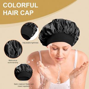 Customized Personnalisé Wholesale High Quality Night Sleep <b>Hair</b> Sleeping Designer Silk Satin <b>Bonnet</b> Femme - Product Image 3