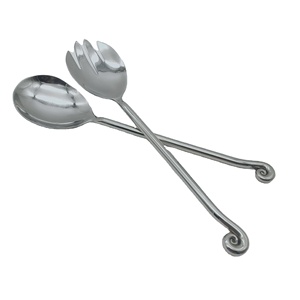 Set di forchetta e cucchiaio da 28cm con Server fatto a mano a spirale in acciaio inossidabile 18-10 - Product Image 3