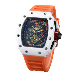 JewelryWe Orologio Uomo Quadrato Analogico Al Quarzo - Cinturino Pelle, Quadrante Luminoso, Calendario, 2 Pezzi (Orologio + Batteria Di Ricambio), 66g - 6