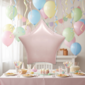 Globo de estrella Party Love de 48 cm, rosa metalizado, para fiestas de cumpleaños de bebés - Product Image 3