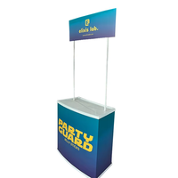 Comptoir promotionnel portable pliable rectangulaire en plastique PP pour la publicité et la dégustation en supermarché