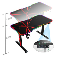 Bureau réglable en hauteur, fait sur mesure, Simple et sur pied, avec tapis de souris, pour jeux, PC