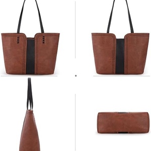 Large Capacity Handmade Crazy Horse Leather Elegant Vintage Fashionable Portable Two Handles Open Closure Unisex Casual Tote - Product Image 6