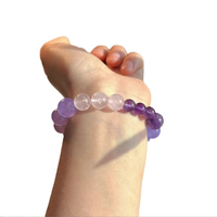 Haute Qualité Rose Quartz Améthyste Cristal Bracelets Lavande Violet Améthyste Jade Perles Cristal Bracelet pour Cadeaux