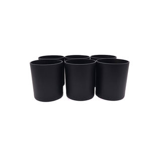 A07P Wholesale Black Shiny Glossy Polished Empty <strong>Glass</strong> Jars <strong>Candle</strong> <strong>Holders</strong> For Making <strong>Candles</strong> - Product Image 6