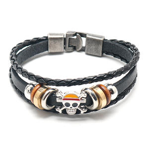 Accessoires Anime - Bracelet multi-couches en cuir tressé vintage avec hologramme, motif Pirate <span class=keywords><strong>King</strong></span> Attack Giant - Product Image 6