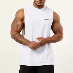 Massgargment Factory OEM Gym Muscle Workout Premium canottiere nere all'ingrosso senza maniche camicie da <span class=keywords><strong>uomo</strong></span> canottiere canotte - Product Image 4