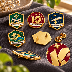 Pins de revers en émail dur personnalisés pour anniversaire d'entreprise, team building, reconnaissance des employés, avec emballage personnalisé OEM ODM - Product Image 2