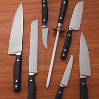 Couteau utilitaire dentelé de 5 pouces en acier inoxydable à haute teneur en carbone Couteau de cuisine tout usage avec poignée à triple rivet