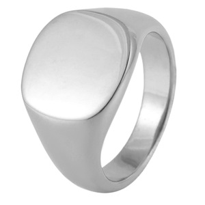 yunnique Minimalist <b>Titanium</b> Steel Polished Stamp <b>Ring</b> Gold Unisex Fashion Jewelry Gift - Product Image 5