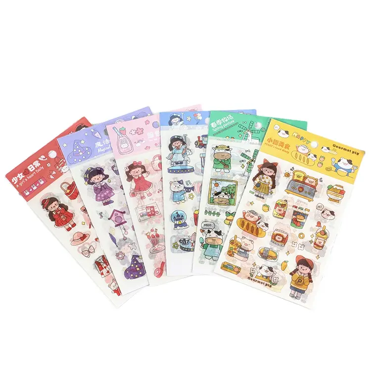 Hengyao Girls Handbook Stickers DIY Handmade Decorative Scrapbook