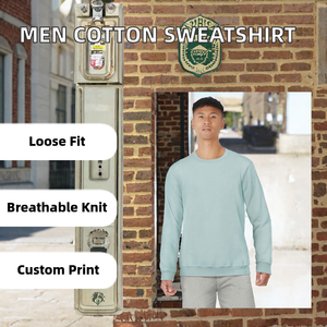 เสื้อสเวตเตอร์คอกลมผู้ชาย แขนยาว ทรงปกติ สีพื้น สไตล์ลำลองสำหรับฤดูใบไม้ร่วง - Product Image 2