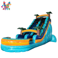 Toboggans Gonflables à Prix de Gros, Toboggan Aquatique Double Gonflable, Toboggan Aquatique de Piscine de 23 Pieds