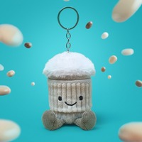 Personnalisable En Gros De Fourrure Courte Doux Au Toucher Mignon Animal Dragon Blanc En Peluche Jouet Porte-clés Sac Pendentif
