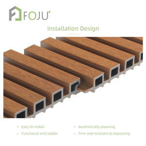 تصميم جديد بنمط خشبي أسود مقاوم للماء لكسوة الجدران الخارجية التجارية، زخرفة خارجية للمنازل، ألواح خارجية من مركب الخشب والبلاستيك - Product Image 2