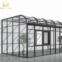 Villa Moderna con Techo Curvo para las Cuatro Estaciones, Solárium Exterior con Doble Vidrio Templado de Baja Emisividad
