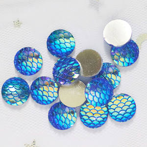Strass en résine AB en forme d'écailles de poisson, dos plat, pour scrapbooking et décoration de mariage - Product Image 4