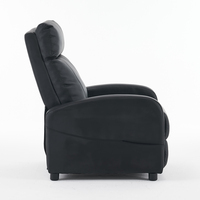 Fauteuil inclinable moderne en cuir PU avec fonction de relaxation, fauteuil d'appoint extensible en cuir synthétique pour salon