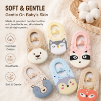 Chaussettes antidérapantes personnalisées pour bébés, chaussettes à motif de dessin animé pour enfants, chaussettes antidérapantes pour tout-petits, chaussettes en coton doux antidérapantes OEM ODM