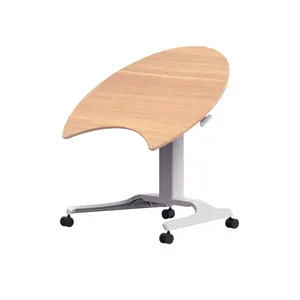 Produk baru meja belajar Modern bekerja rumah bulat kayu besar meja pengangkat Gas meja