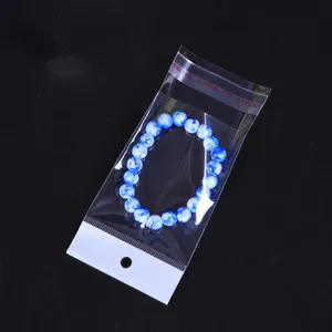 Limpar jóias armazenamento display bag embalagem impresso selável auto-adesivo transparente saco Opp