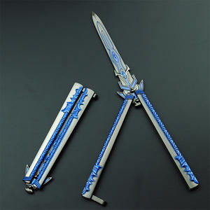 Populaire Superbe Valorant Jouet Arme en Métal Pas Cher Couteau Papillon Pliant Rotatif à 360 Degrés Accessoire 21cm Épées Jouets Katana - Product Image 4