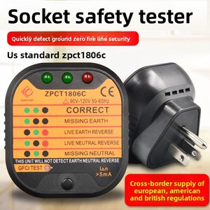 제조업체 제공 테스터 소켓 기능 누출 플러그 극성 감지 접지 라인 스위치 전류 - Product Image 5