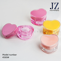 Pot et étui en forme de cœur Jinze pour crème à lèvres, emballage cosmétique, boîte en plastique