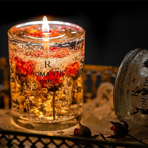 AROMA HOME Decor Flower Scent Jelly Fragrance Candle Luxury Private Label Gel Soy Wax Scented Candle in Glass Jar 3