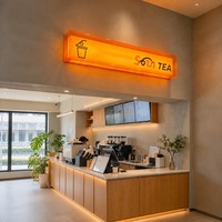 Letrero LED comercial decorativo para exteriores, letrero iluminado, caja de luz acrílica, productos publicitarios para restaurantes