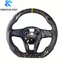Volant de voiture personnalisé en cuir LED et fibre de carbone forgée pour Volkswagen VW Mk 6 7 Volkswagen Golf Tiguan Passat CC