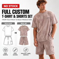 Ensemble deux pièces IKDEER pour homme : T-shirt oversize délavé et short cargo à poches, idéal pour l'été, tenue décontractée de tous les jours