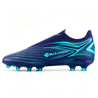 Chaussures de football personnalisées, sans lacets, crampons FG, fabricant OEM de chaussures de football