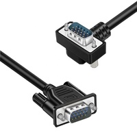 Câble VGA mâle-mâle à tête coudée 270° °   Câble de connexion haute définition pour ordinateur de bureau, ordinateur portable, téléviseur, moniteur