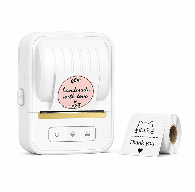 Portable Thermal Label Printer  Wireless Inkless Price Tag Maker for Retail Store Supermarket Small Shop Barcode Use