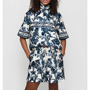 Offre Spéciale nouvelle marque de luxe femmes vêtements femmes été ensemble à manches courtes imprimé concepteur luxe femmes ensemble - Product Image 2