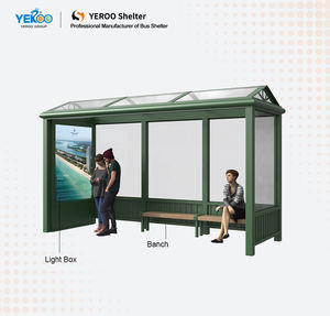 Parada <span class=keywords><strong>de</strong></span> Autobús Inteligente <span class=keywords><strong>de</strong></span> Acero Inoxidable para Zonas Turísticas y Urbanas, Personalizada, Moderna, Independiente, Resistente a la Intemperie, con Iluminación LED - Product Image 3