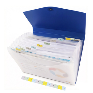 Carpeta de Archivo Expandible de 13 Bolsillos con Hebilla Elástica para Guardar Facturas, Cartas, Papel, Tarjetas, Recibos, Contratos y Documentos - Product Image 1